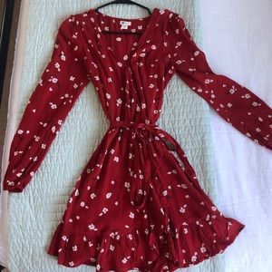 Red Floral Billabong Minidress